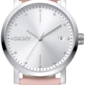 DKNY Damklocka DK1L036L0015 Soho Midi Silverfärgad/Läder Ø34 mm