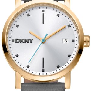 DKNY Damklocka DK1L036L0025 Soho Midi Silverfärgad/Läder ⌀34 mm