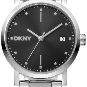 DKNY Damklocka DK1L036M0055 Soho Midi Svart/Stål ⌀34 mm