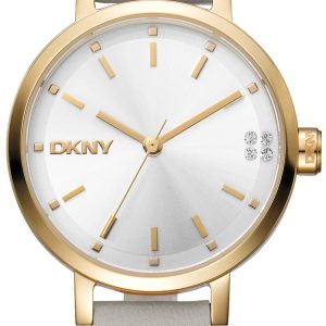 DKNY Damklocka DK1L038L0025 Soho Glitz Silverfärgad/Läder Ø30 mm