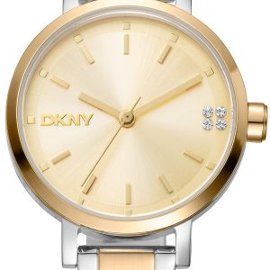 DKNY Damklocka DK1L038M0075 Soho Glitz Guldtonad/Guldtonat stål Ø30