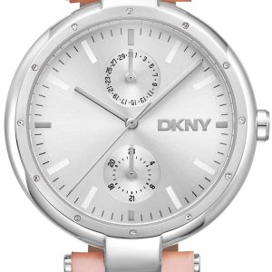 DKNY Damklocka DK1L066L0015 Downtown Multi Silverfärgad/Läder Ø38