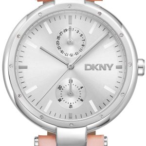 DKNY Damklocka DK1L066L0015 Downtown Multi Silverfärgad/Läder Ø38