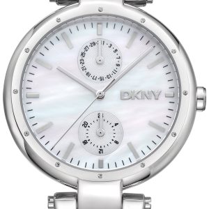 DKNY Damklocka DK1L066M0045 Downtown Multi Vit/Stål Ø38 mm