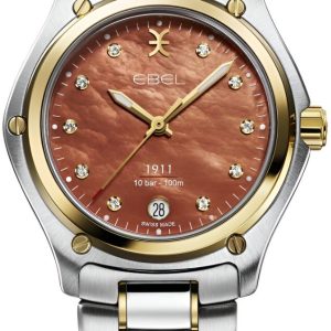Ebel 1911 Damklocka 1216581 Brun/18 karat gult guld ⌀34 mm