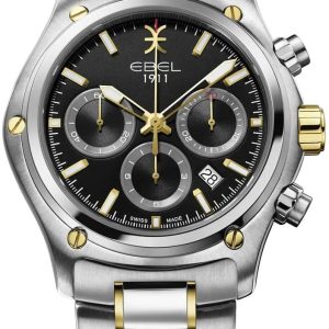 Ebel 1911 Herrklocka 1216619 Svart/18 karat gult guld Ø44 mm