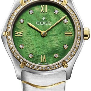 Ebel Damklocka 1216542 Classic Grön/18 karat gult guld Ø29 mm