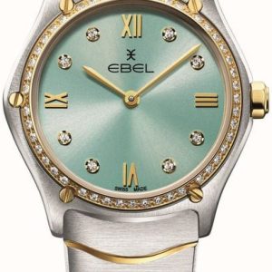 Ebel Damklocka 1216559 Classic Blå/18 karat gult guld Ø29 mm
