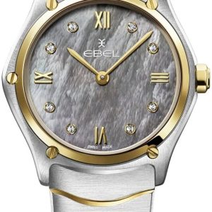 Ebel Damklocka 1216642 Classic Grå/18 karat gult guld Ø29 mm