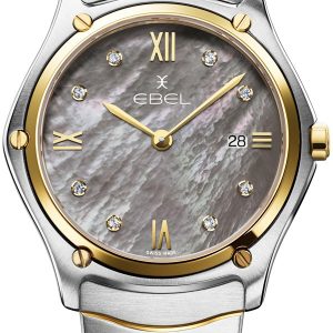 Ebel Damklocka 1216655 Classic Grå/18 karat gult guld ⌀37 mm