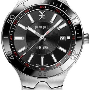 Ebel Herrklocka 1216673 Sport Wave Svart/Stål ⌀41 mm