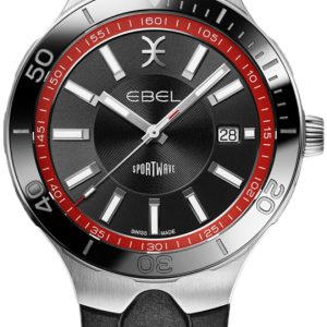 Ebel Herrklocka 1216674 Sport Wave Svart/Gummi ⌀41 mm
