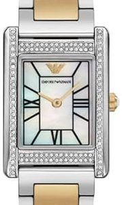 Emporio Armani Damklocka AR11642 Genni Vit/Gulguldtonat stål