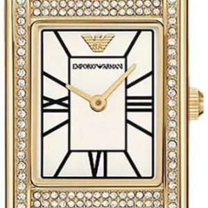 Emporio Armani Damklocka AR11659 Genni Vit/Gulguldtonat stål
