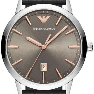 Emporio Armani Herrklocka AR11277 Ruggero Grå/Läder Ø43 mm