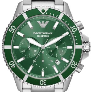 Emporio Armani Herrklocka AR11500 World Explorer Grön/Stål Ø43 mm