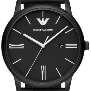 Emporio Armani Herrklocka AR11573 Minimalist Svart/Läder Ø42 mm