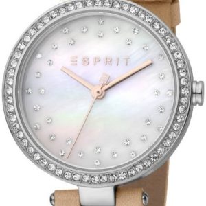 Esprit Damklocka ES1L199L1015 Vit/Läder ⌀34 mm