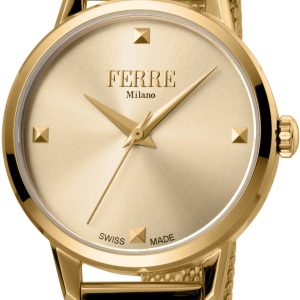 Ferrè Milano Damklocka FM1L136M0061 Guld/Gulguldtonat stål ⌀32 mm