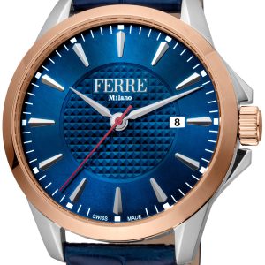Ferrè Milano Herrklocka FM1G157L0021 Lenio Blå/Läder ⌀42 mm