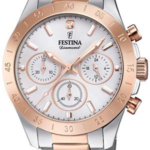 Festina Damklocka F20398-1 Silverfärgad/Roséguldstonat stål ⌀39 mm