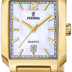 Festina Damklocka F20680-2 Classic Vit/Gulguldtonat stål