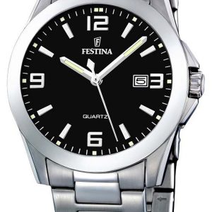 Festina Herrklocka F16376-4 Dress Svart/Stål ⌀40 mm