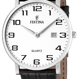 Festina Herrklocka F16476-1 Vit/Läder ⌀40 mm