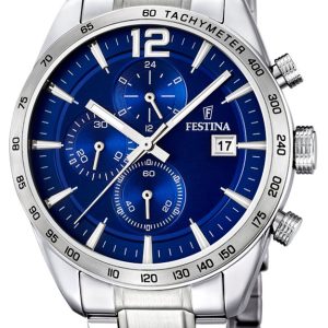 Festina Herrklocka F16759-3 Sport Blå/Stål ⌀44 mm