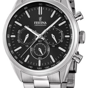 Festina Herrklocka F16820-4 Sport Svart/Stål ⌀44 mm