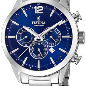Festina Herrklocka F20343-7 Blå/Stål ⌀43.5 mm