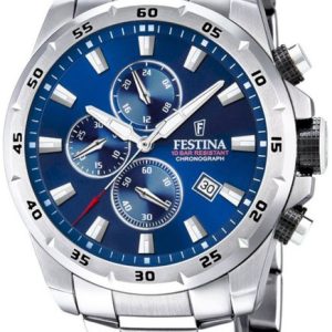 Festina Herrklocka F20463-2 Blå/Stål ⌀45 mm