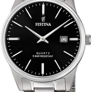 Festina Herrklocka F20511-4 Svart/Stål ⌀39 mm