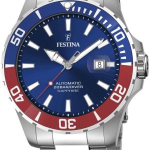 Festina Herrklocka F20531-5 Diver Blå/Stål ⌀44 mm