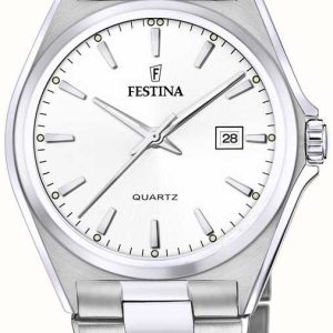 Festina Herrklocka F20552-2 Classic Vit/Stål ⌀40 mm