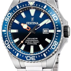 Festina Herrklocka F20663-1 Diver Blå/Stål ⌀46 mm