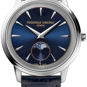 Frederique Constant Damklocka FC-206N3S6 Classics Blå/Läder ⌀37 mm
