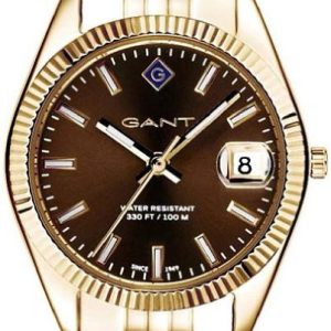 Gant Damklocka G181012 Sussex Brun/Gulguldtonat stål Ø28 mm