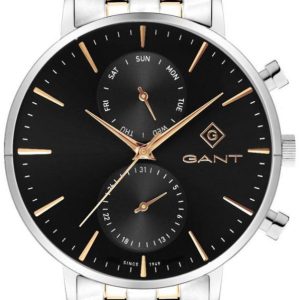 Gant Herrklocka G121015 Park Hill Svart/Gulguldtonat stål Ø44 mm