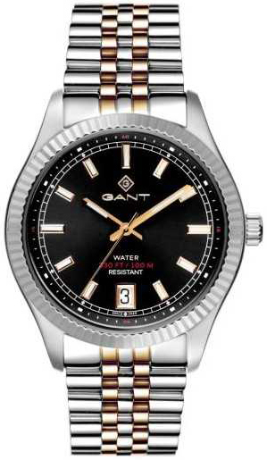 Gant Herrklocka G166009 Sussex Svart/Gulguldtonat stål Ø43 mm