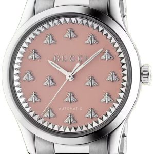 Gucci Damklocka YA1264188 G-Timeless Rosa/Stål ⌀38 mm