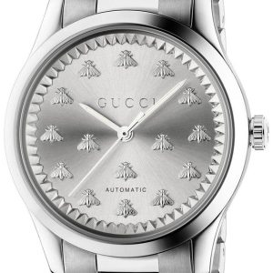 Gucci Damklocka YA1264190 G-Timeless Silverfärgad/Stål ⌀38 mm