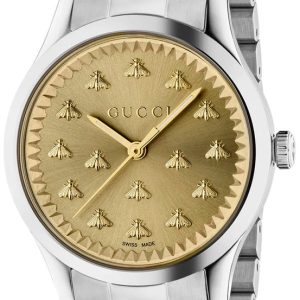 Gucci Damklocka YA1265035 G-Timeless Guldtonad/Stål ⌀32 mm