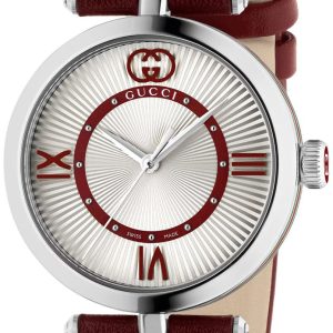 Gucci Damklocka YA167508 Cruise Silverfärgad/Läder Ø30 mm