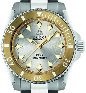 Gucci YA136357 Dive Silverfärgad/Stål ⌀40 mm