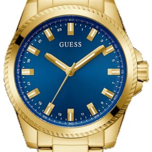 Guess Herrklocka GW0718G2 Champ VALUE Blå/Guldtonat stål Ø44 mm