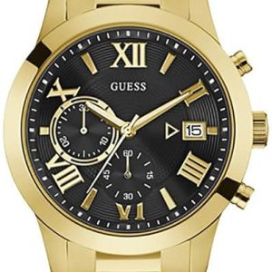 Guess Herrklocka W0668G8 Atlas Svart/Gulguldtonat stål Ø45 mm