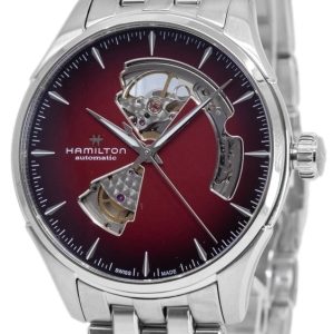 Hamilton Herrklocka H32675170 Jazzmaster Open Heart Röd/Stål ⌀40 mm