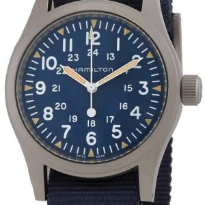 Hamilton Herrklocka H69439940 Khaki Field Blå/Textil ⌀38 mm