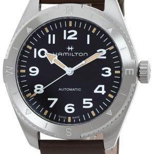 Hamilton Herrklocka H70315830 Khaki Field Expedition Svart/Läder